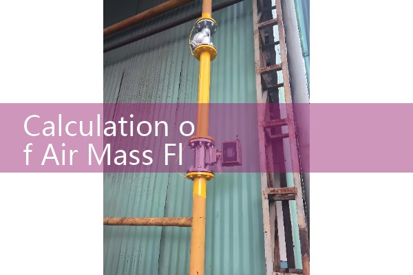 Calculation of mass flow rate of air